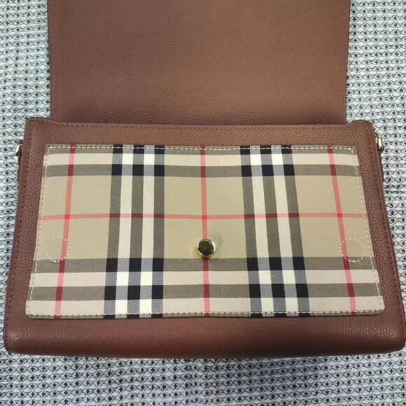 Burberry note check bag Brown - Picture 3 of 7